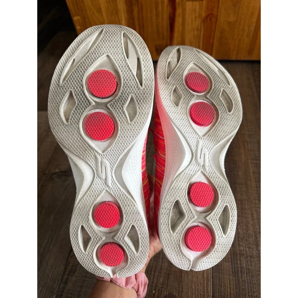 Skechers GO Walk 4 Today Walking Shoes Sz. 9 Neon Orangey Pink